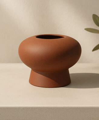 Rust Halo – Sculptural Table Vase