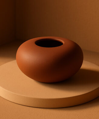 Amber Dome – Rounded Low Vase