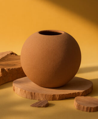 Quiet Round – Handmade Ceramic Table Vase
